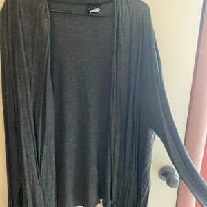 Gray, long sleeve cardigan